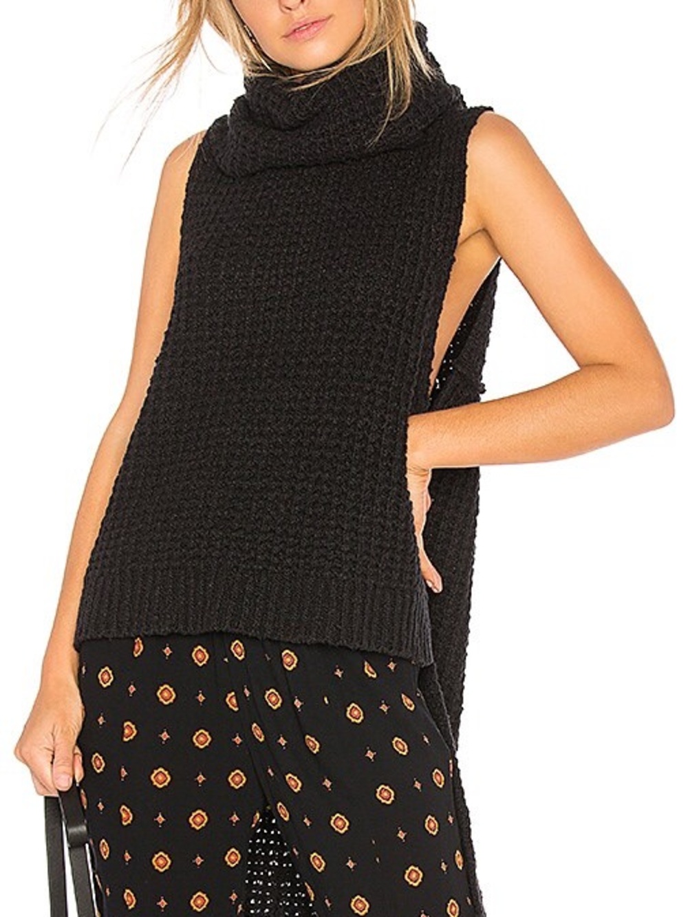 Free People Skyscraper Sleeveless High Low Sweater